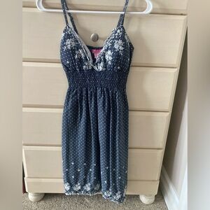 She's Cool Navy and White Floral Dress